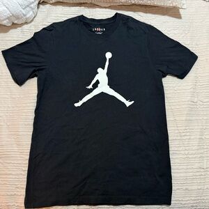 Jordan Black Tee with Iconic White Logo